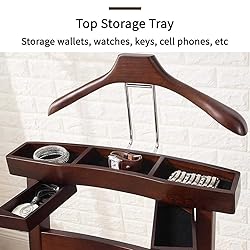 Chair Valet With Drawer Wooden Suit Valet Stand