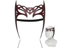 Kuberas Scarlet Headpiece Witch Maximoff Crown Cosplay Helmet Accessories Halloween Costume Props for Adults