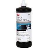 3M Super Duty Rubbing Compound, 05954, 1 Quart | Used by hand or machine, Contains no waxes or silicones