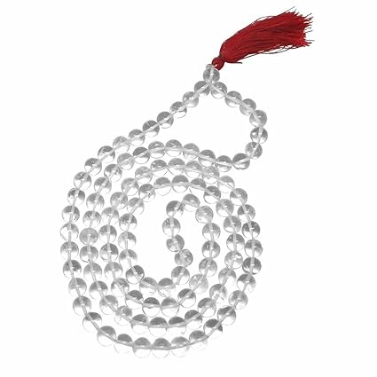 Arihant Gems & Jewels Crystal Mala (White)