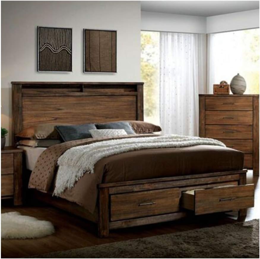 oak cabin bed with storage
