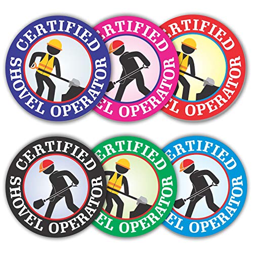 Certified Shovel Operator Stickers - (Pack of 120) 2" Large Laminated Vinyl Decals for Construction Hard Hat Motorcycle Helmet Toolbox Labels - Thumbnail 4