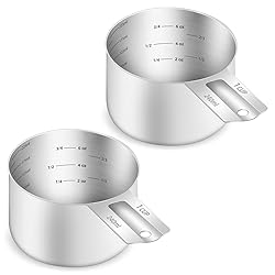 BERYLER 2PCS 1Cup (240ml, 8oz) Single Measuring