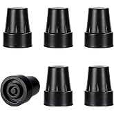 Quad Cane Tips Heavy Duty Rubber Cane Tip 1/2 inch Non-Slip Replacement Cane Accessories for Walking and Standing Stick for Women, Men, Seniors, Elderly