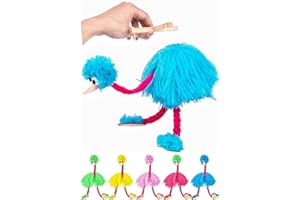 LOPHNG （3 Days Local Delivery） Ostrich Marionette Puppet,Ostrich String Puppet，Exercise Hand-Brain Balance，Marionette Puppets，Exercise Children's Coordination Ability (Blue Ostrich)