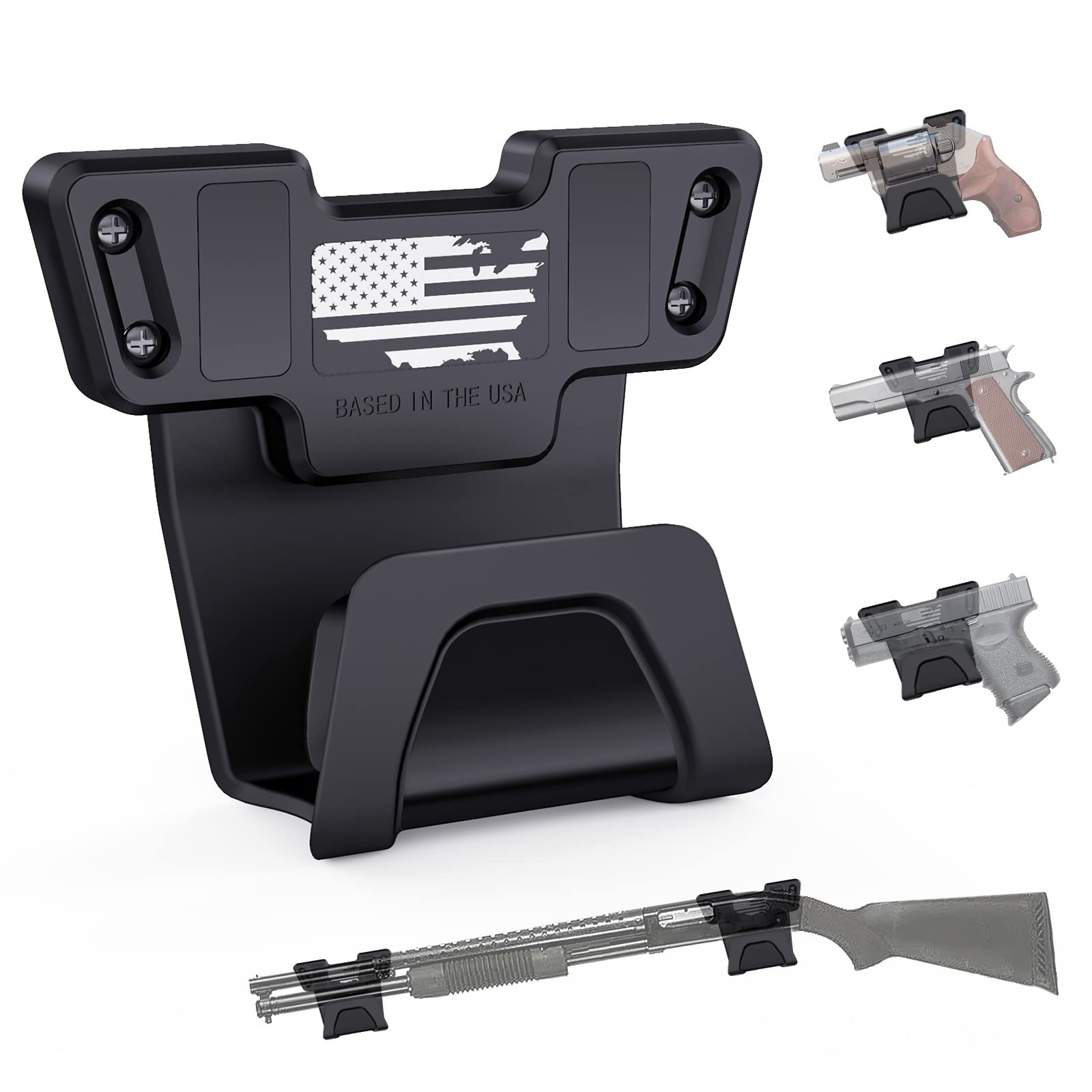 Photo 1 of Huicocy  Magnets with Safety Trigger Guard Protection, Concealed Gun Magnet Mount Rated Max up to 15 LBS for Most Guns, Magnetic Gun Mount for Vehicle, Car, Truck, Wall, Safe, Desk(1 Pack)