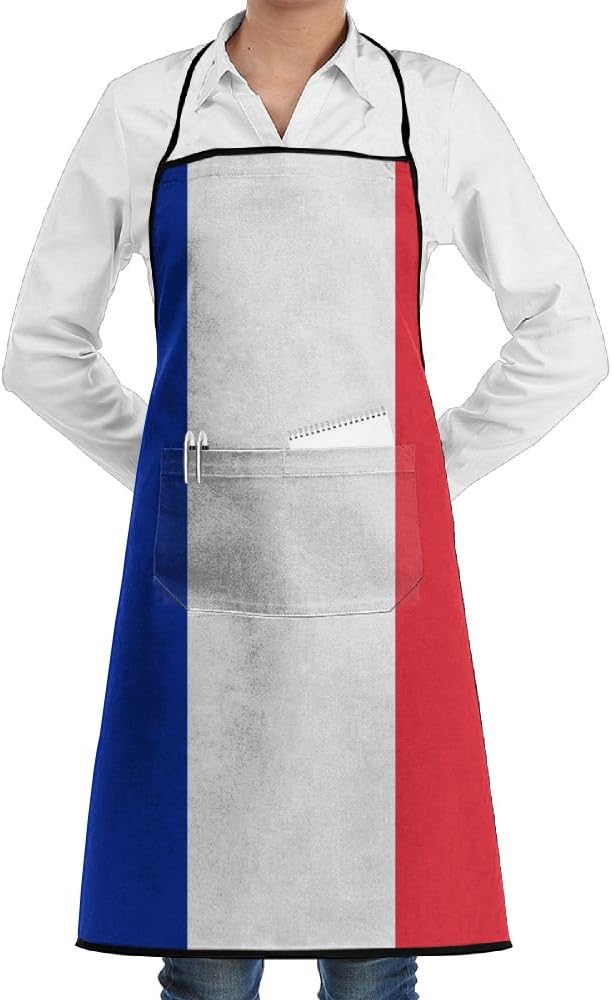 PIOL Flag of France Chef Aprons Bib Aprons Adjustable Bib