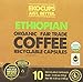 EKOCUPS  Organic Artisan Coffee, Ethiopian,  Medium roast for Keurig K-cup single serve Brewers, Each 0.45 Oz, Net Wt. 4.5 Oz, 10 count