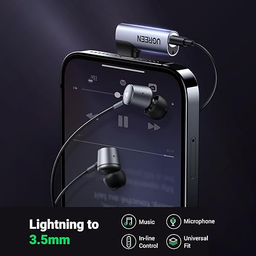 UGREEN Headphone Adapter for iPhone Lightning to Jack MFi