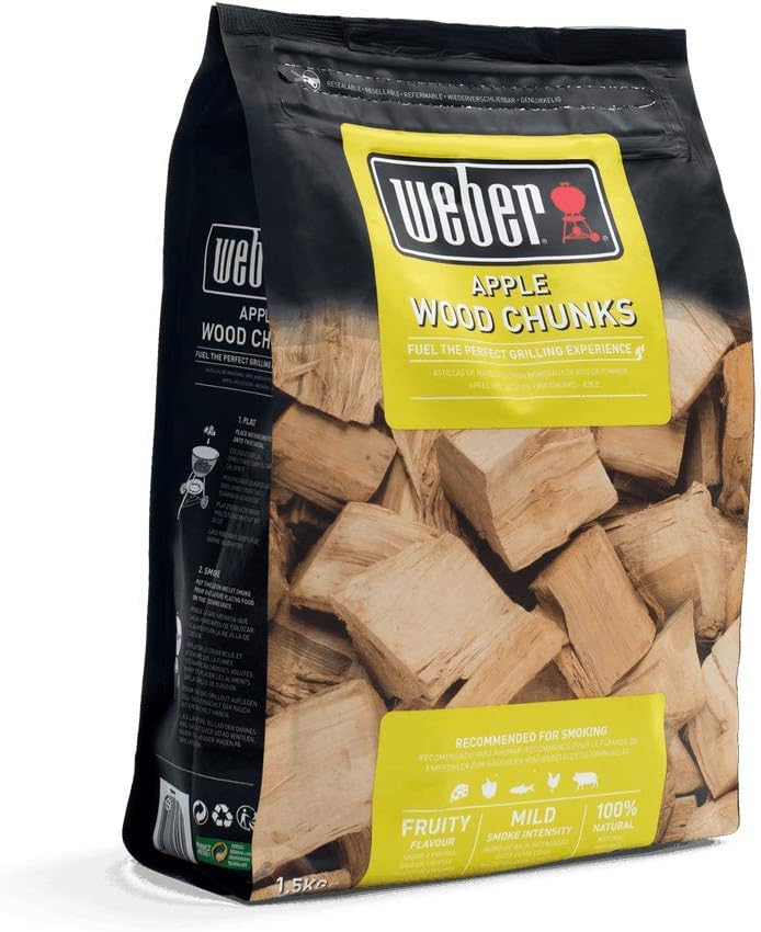 Weber Applewood Chunks 1.5kg - Apple Wood Smoking for BBQ
