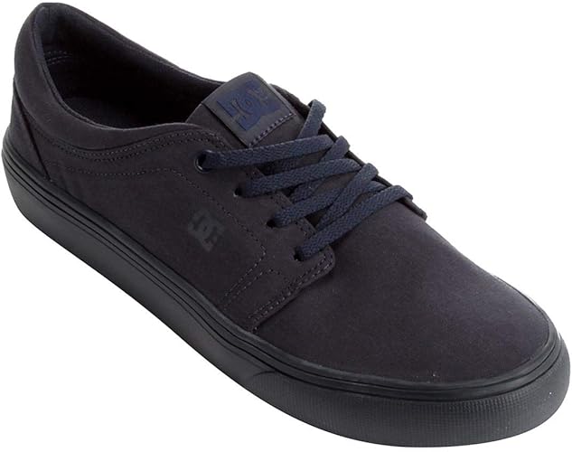 tenis dc trase tx preto e branco