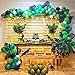 Felice Arts Forest Theme Party Balloons, 166 Pcs Green Balloon Garland Arch Kit for Jungle Safari 1st Birthday, Baby Shower, Wedding, Children's Day Party Decoration