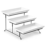 MALACASA 3 Tier Serving Trays for Party, Porcelain