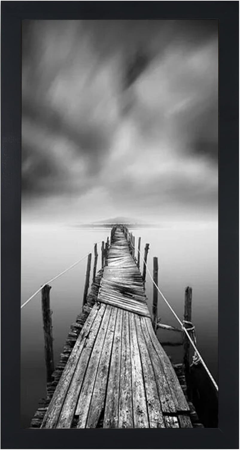 Photo Albums, Frames & Accessories - 8x16 Picture Frames Black Solid Wood Without Mat Wooden Photo Frame for Wall Hanging Home Decoration-8x16 Black