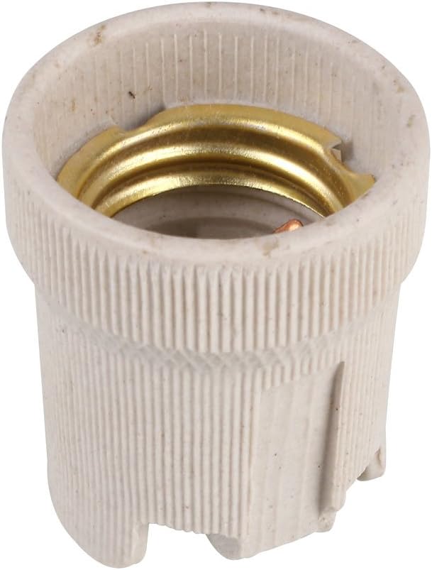 Jiayuane Porcelain Light Holder E27 Screw High Temp Ceramic Lamp Socket 40mm Diameter