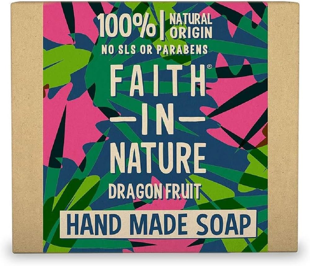Faith In Nature Dragon Fruit Hand Soap Bar 100g Vegan Cruelty Free SLS Paraben