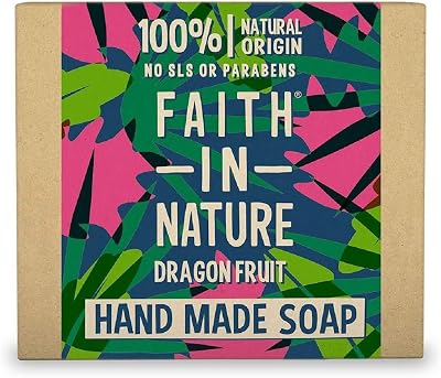 Faith In Nature Dragon Fruit Hand Soap Bar 100g Vegan Cruelty Free SLS Paraben