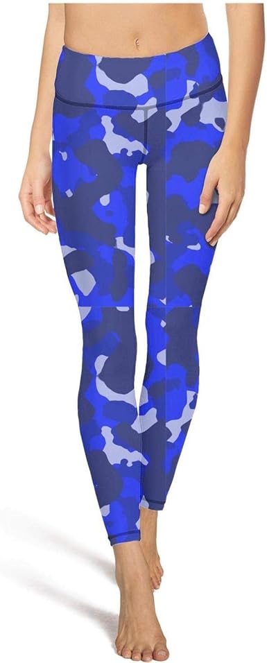 blue camo yoga pants