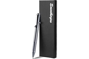 SMOOTHERPRO Bolt Action Pen, Ballpoint and Pencil in One with Graphite Alloy Tip, Retractable Twist Design, Compatible with Parker Refill, for Office Sketching Journaling Grey(APG02)