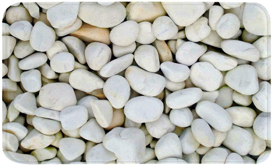 Hengjiang WEIANG Realistic Stone Pebbles Indoor Door Mat 45x75cm Floor Mat Thick Anti Slip Flannel Sponge Absorbent Doormat (11)