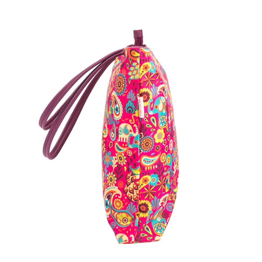 chumbak women's polyester tote bag, pink