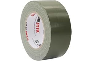 WELSTIK Professional Grade Army Green Tape Duct Tape, Waterproof Duct Cloth Fabric,Duct Tape for Photographers,Repairs, DIY, Crafts, Indoor Outdoor Use,2 Inch X 45 Yards, Olive Green