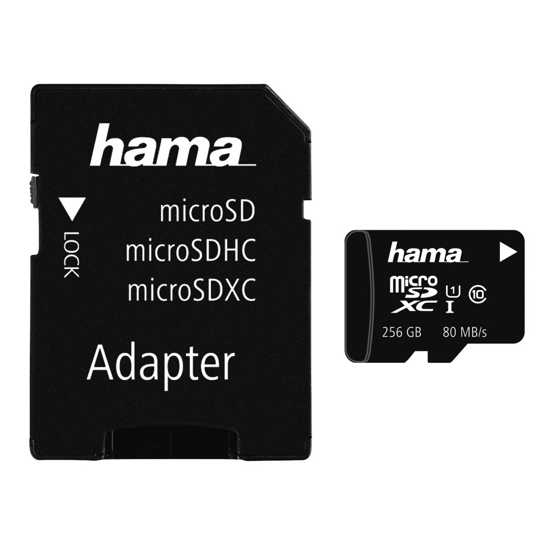 Hama 00124173 256 GB UHS-I Class1 C10 MicroSDXC 256 GB UHS-I Class1 C10 With Adapter - 533X/ 80 MB/S