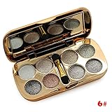 TF-Duan 3D Eyeshadow Glitter 8 Colors Eye Shadow Palette Professional Eyes Beauty Make Up Smoky Eye Glitter Shadow (# 6)