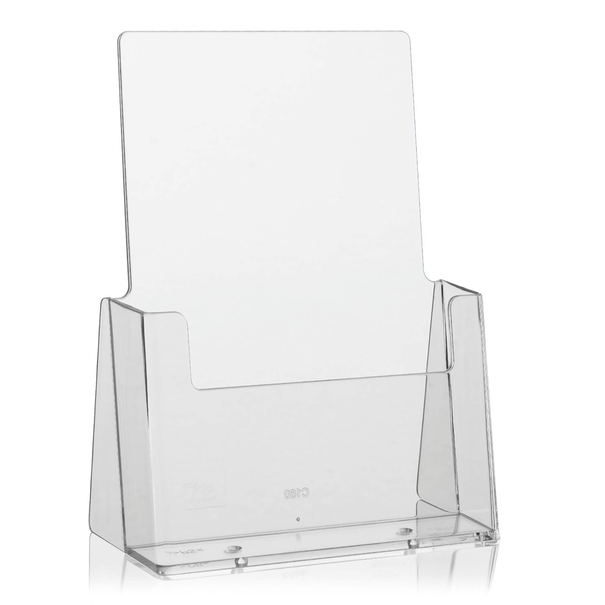 taymar DIN A5 Table Brochure Holder, Leaflet Stand, Crystal Clear Flyer Stand, Presentation Stand, 80 Pieces