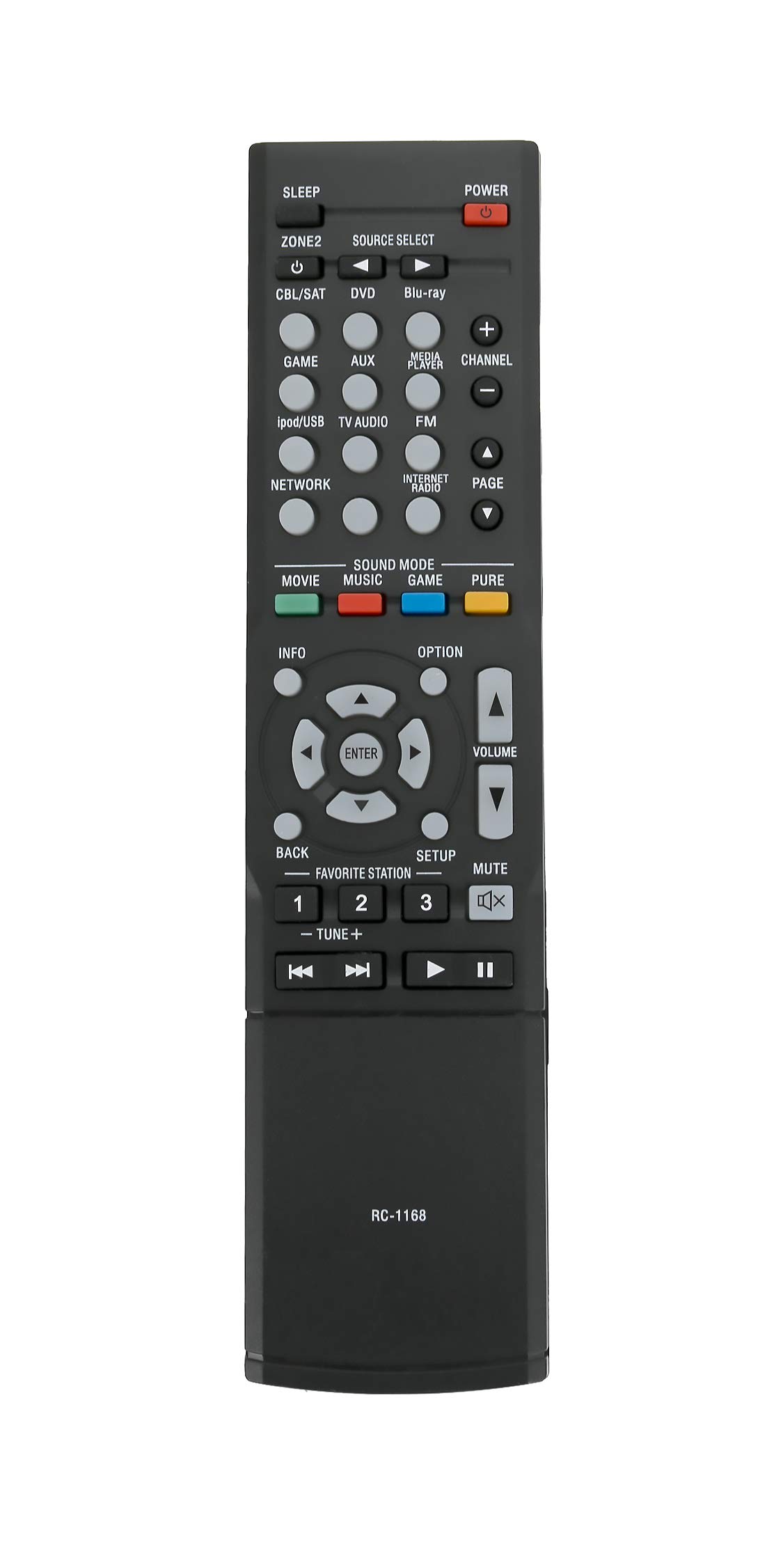 VINABTY RC-1168 Replacement Remote Control Compatible with De-non AVR-X1100W AVR-X1200W AVR-S500BT AVR-X1300W AVR-1613 AVR-1713 AV Receiver