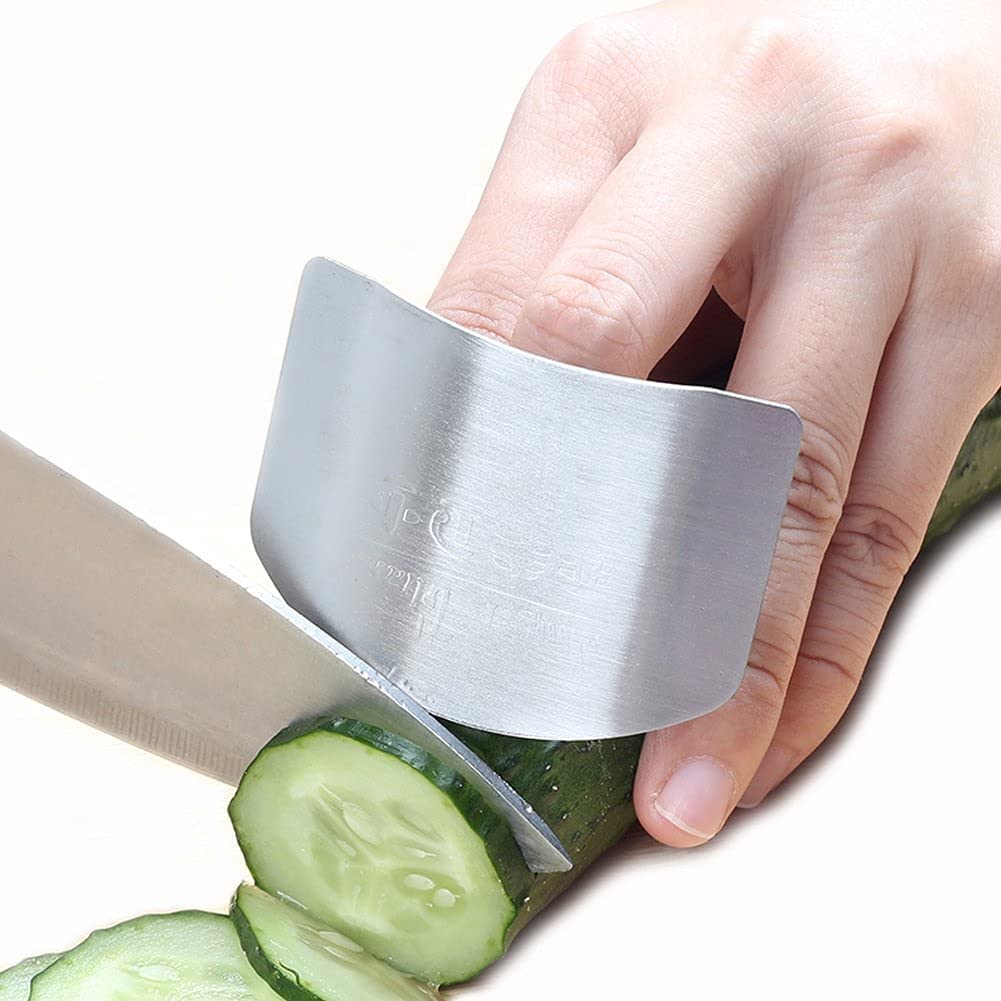 Finger Guards for Cutting Stainless Steel Finger Protector , Avoid Injury When Cutting food, Slicing and Dicing Safe Chopping Tools.