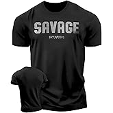 Savage Men's Workout Shirt for Men, Gym Funny Deadlift Lifting T-Shirt