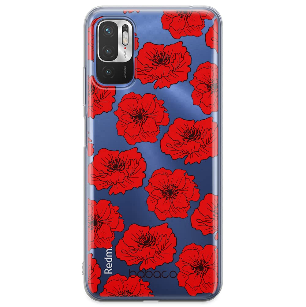 ERT GROUP mobile phone case for Xiaomi REDMI NOTE 10 5G / POCO M3 PRO original and officially Licensed Babaco pattern Flowers 018 adapted to the shape of the mobile phone, partially transparent