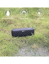 CYBORIS Altavoz Bluetooth portátil amplificador de energía solar 30 + horas de tiempo de reproducción HiFi Bass estéreo sonido resistente inalámbrico al aire libre altavoces para viaje, equitación, acampada (la segunda generación ES T63)