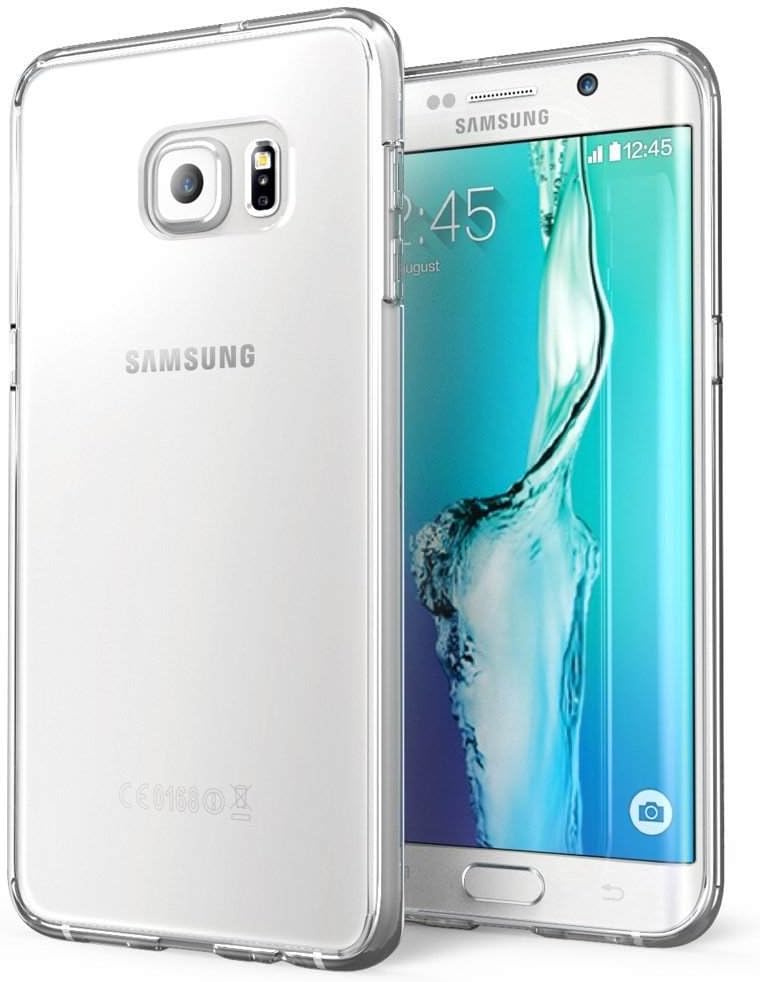 ACEPower Galaxy S6 Edge Case, Crystal Clear Shock Absorption TPU Bumper Drop Protection and Premium Clear Hard Back Case [Scratch Resistant] for Samsung Galaxy S6 Edge - Clear (S6 Edge-Crystal Clear)