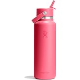 Hydro Flask Water Bottle - Insulated Stainless Steel - Wide Straw Lid, Non Spill, Leakproof in 40 Oz Popstar Pink
