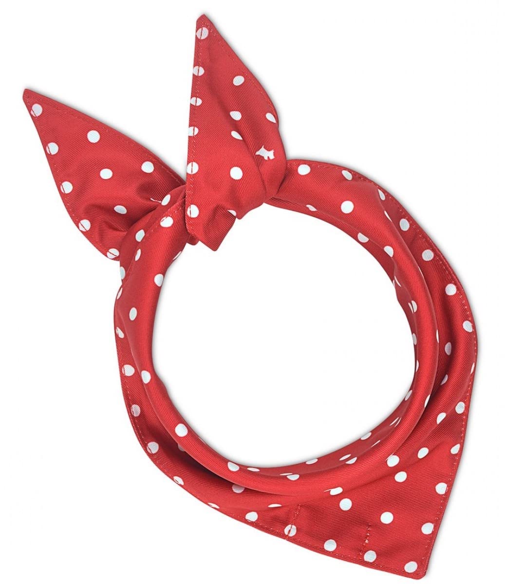 Radley London Cute Heavy Duty Bandana, Red Polka Dot Dog Scarf, Radley Spot