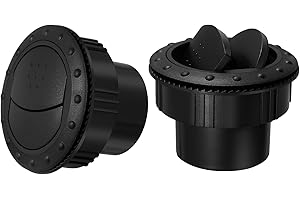 VICASKY Dashboard Conditioning Deflector Universal - 2Pcs Dashboard Air Conditioning Deflector Side Roof Vent Outlet 70mm Universal Black Warm Louvered for Car A1176 RV (Black)