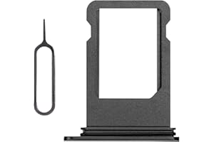 Risidamoy for iPhone 8 Black SIM Card Tray Slot Replacement Single SIM Version for iPhone8 Single Card Holder Adapter with Waterproof Rubber Ring SIM Ejector A1863 A1905 A1906