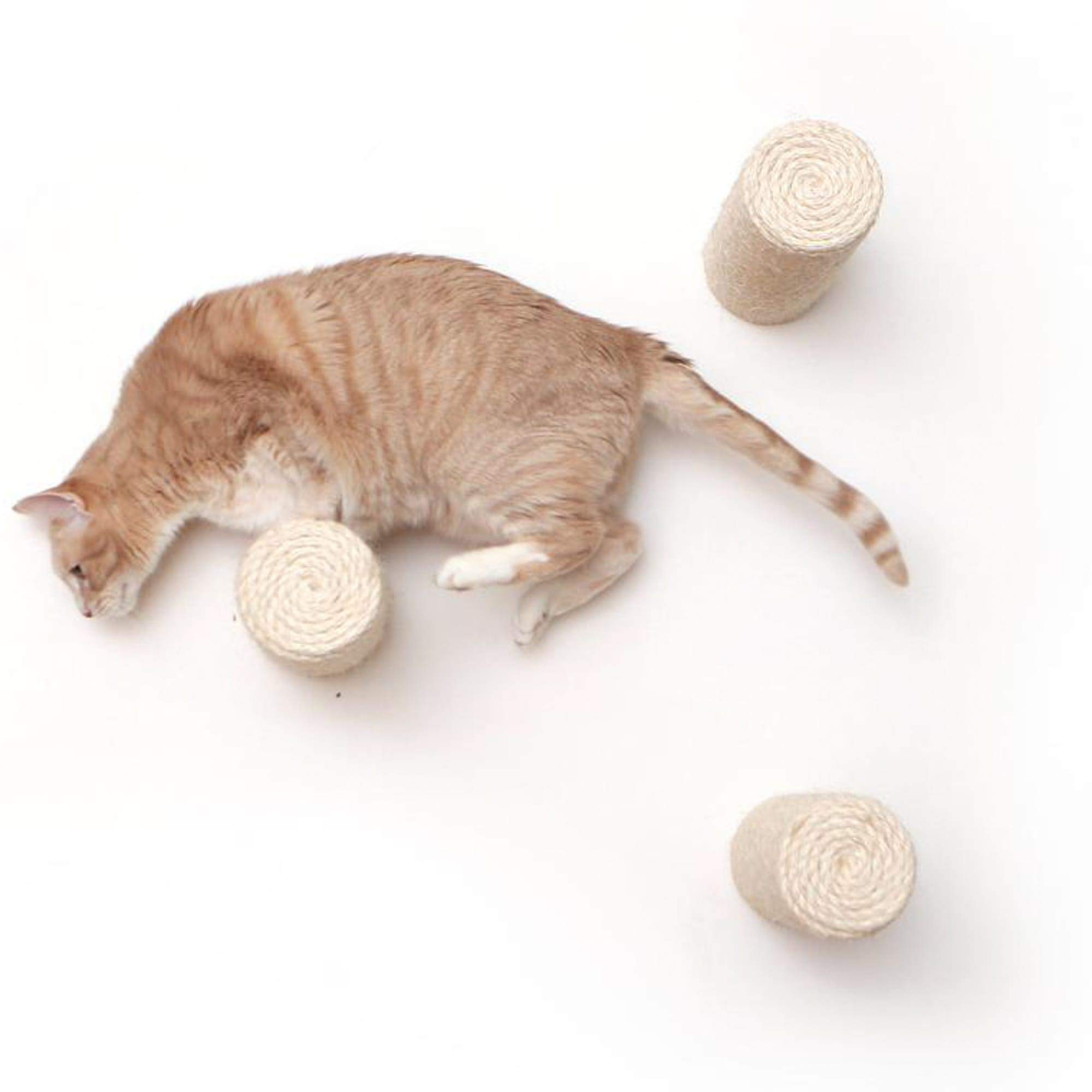 CatastrophiCreations One Floating Sisal Cat Post Step - Handcrafted Cat Shelf