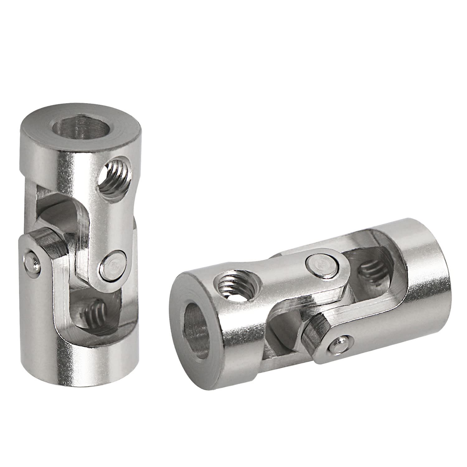 Ohamtes 2Pcs shaft diameter 5mm to 6mm universal coupling Rotatable universal steering shaft U-joint coupler