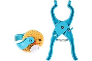 Crochet Safety Eyes Tool, 8.3x4.1in Plastic Snapper Auxiliary Tool for Plush Toy Crochet Doll Auxiliary Installment Practical
