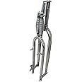 AUTES 26" Springer Fork 1" Threaded Bicycle Fork, Cruiser Chopper Bike Dual Spring Classical Fork (Chromed)