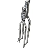 AUTES 26" Springer Fork 1" Threaded Bicycle Fork Dual Spring Classical Fork | Cruiser Chopper Bike Fork (Chromed)