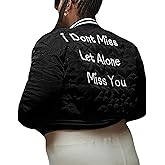 Women's Baseball Varsity Jacket Cropped Bomber Quilted Jackets Vintage Casual Lightweight Crop Top Coat