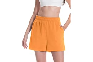 AURIVIZ Women's Sweat Shorts Comfy Lounge Running Shorts Gym Summer Casual High Waisted Athletic Shorts with Pockets