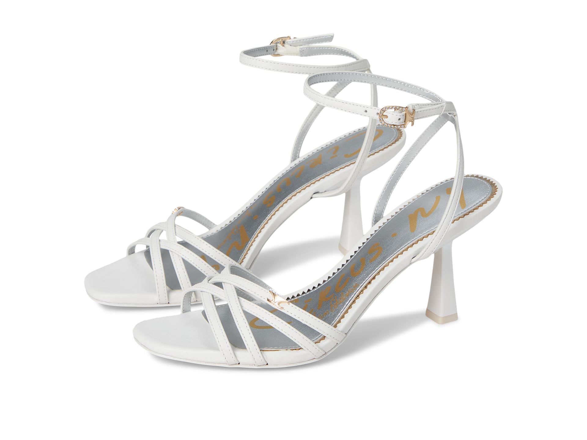 Circus NY by Sam Edelman Women’s Kenzie Heeled Sandal, Bright White, 6.5