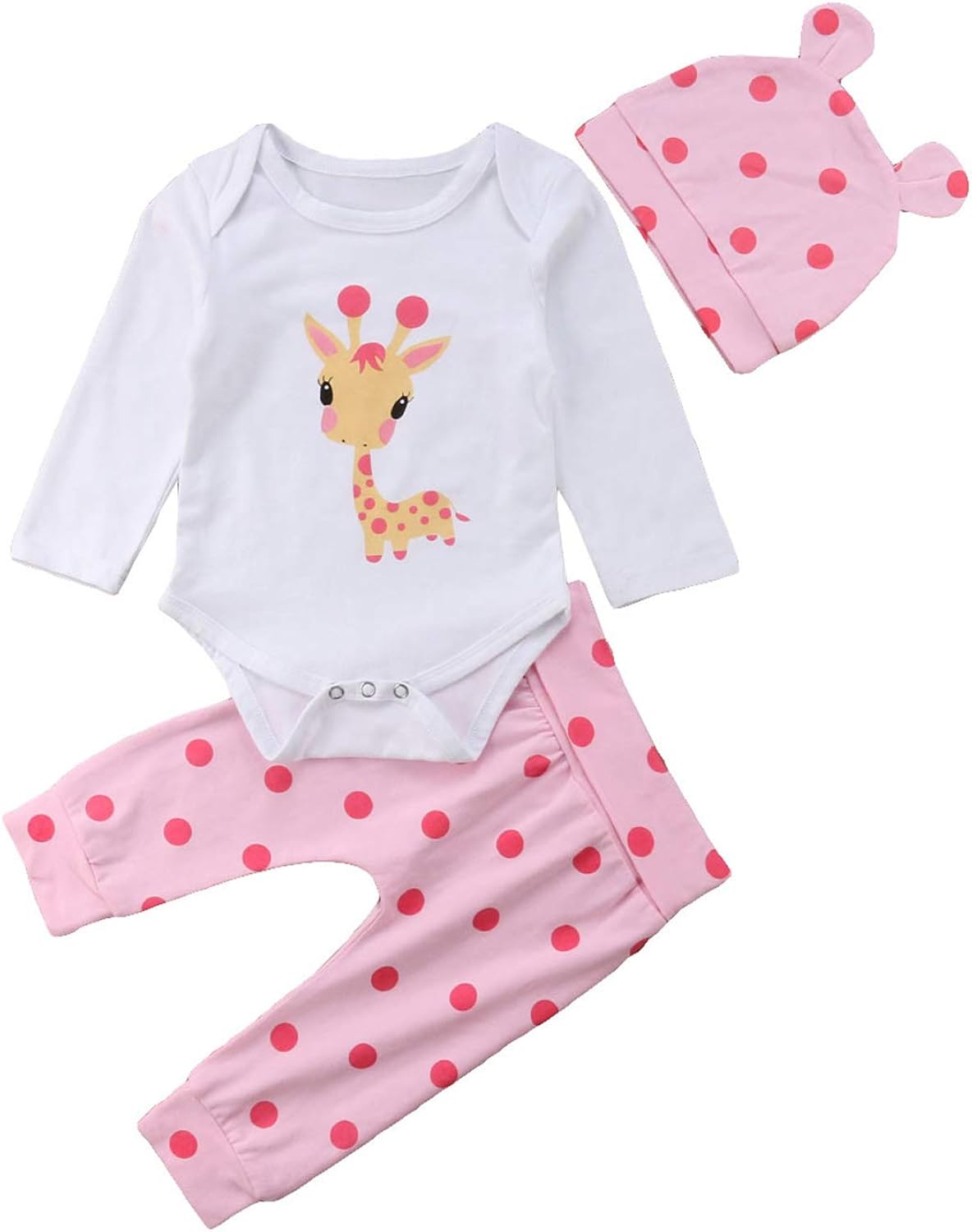 Newborn Infant Baby Girl Clothes Set 024M Cute Deer Dot