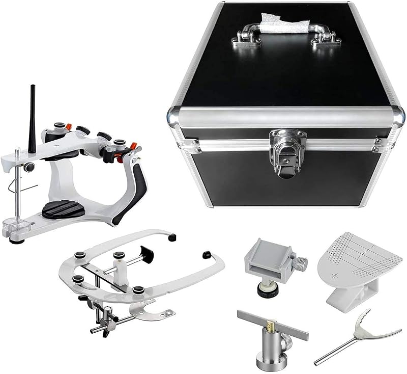 ORILAO Lab Articulator High Precision Semi-Adjustable with Face Bow Aluminum Box
