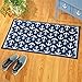 Nautical Nantucket Anchor Skid-Resistant Accent Rug, Blue